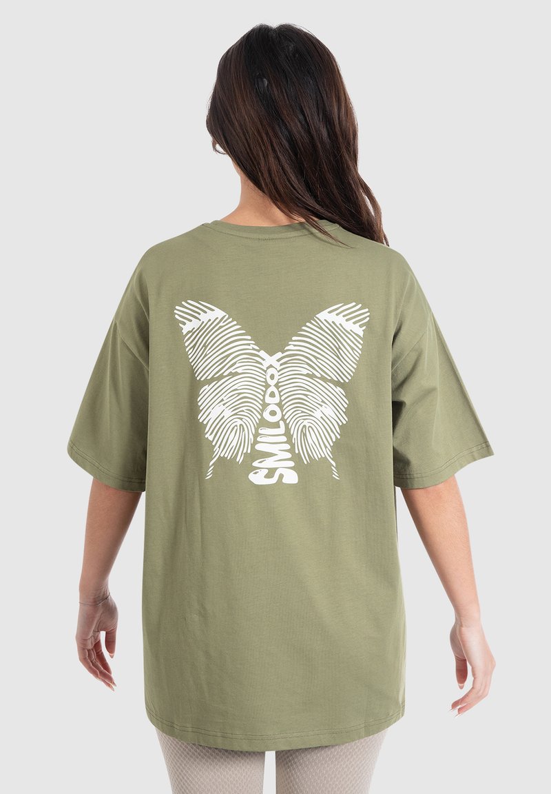 Smilodox PAYTON OVERSIZE - T-shirts print - khaki