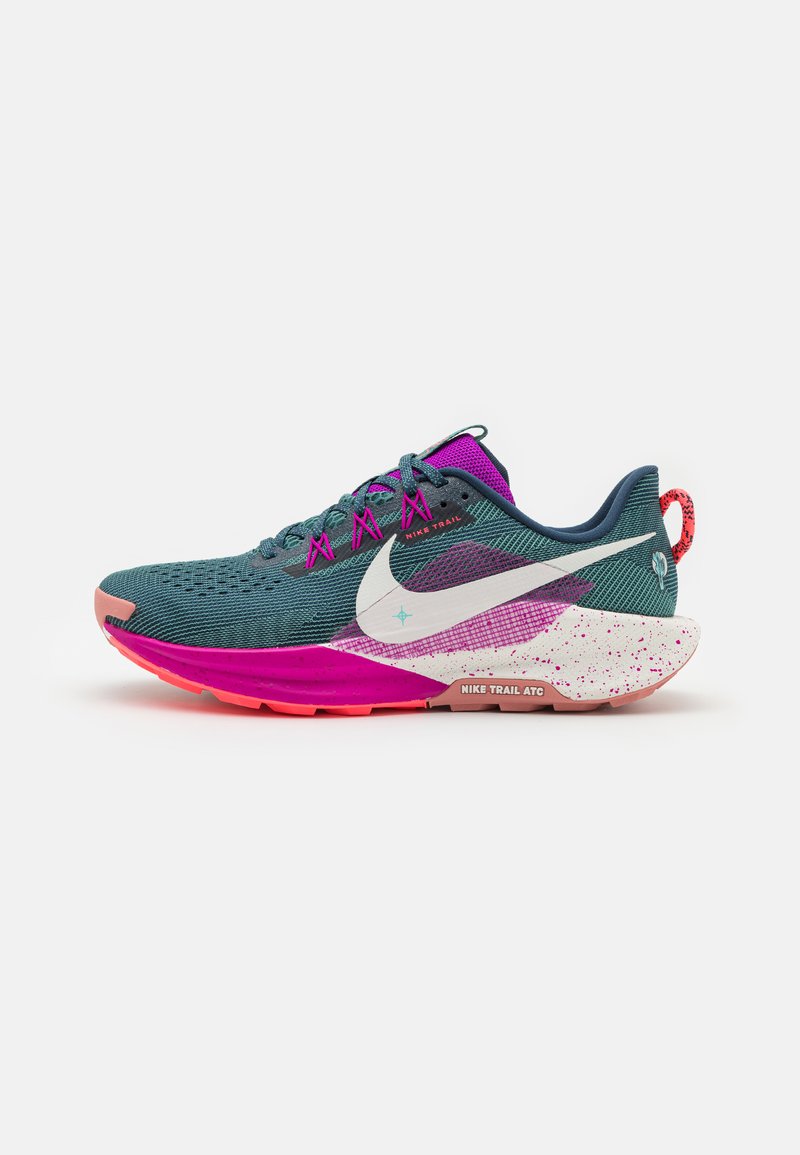 Nike Performance REACTX PEGASUS 5 - Løbesko trail - armory navy/phantom/vivid grape/green frost/hot punch