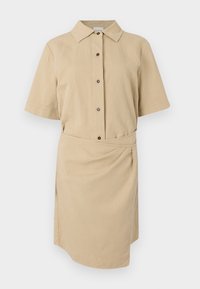 SHORT WRAP DRESS - Skjortekjole - beige
