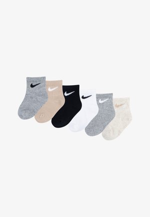 Nike Sportswear INFANT ANKLE UNISEX 6 PACK - Ponožky - dark grey heather/black