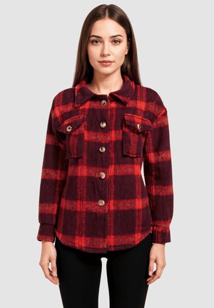 CON ESTAMPADO DE CUADROS - Chaqueta fina - rojo