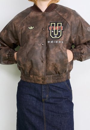 Chaqueta de cuero sintético - brown