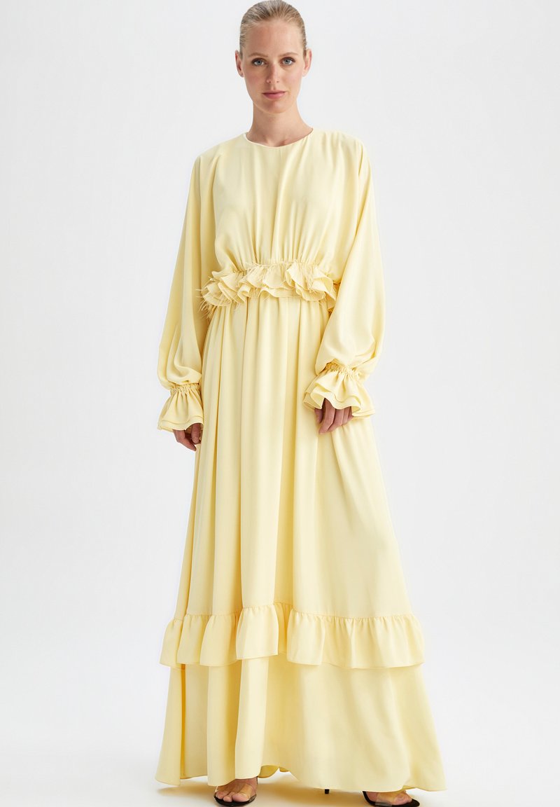 DeFacto REGULAR FIT Robe longue yellow/jaune ZALANDO.FR