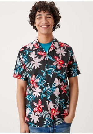 MET KORTE MOUWEN EN MOTIEF ALL-OVER - Overhemd - black