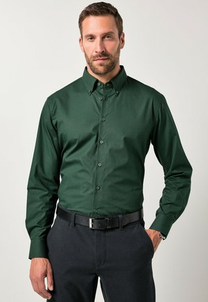 LONG-SLEEVED MINIMAL BUTTON DOWN COLLAR MODERN FIT - Skjorta - forest green