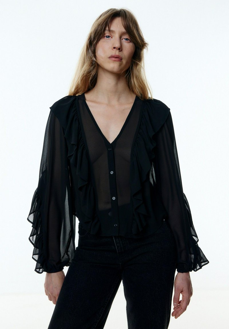 EDITED ELLIS - Blouse - schwarz/zwart - Zalando.nl