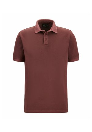 FALKE, BASIC PIMA JERSEY GMT DYE POLO - Polo - merlot