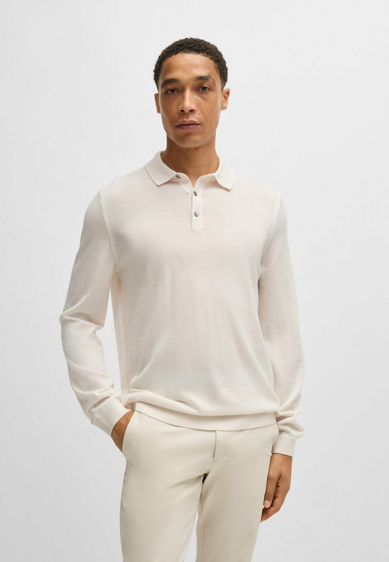 BOSS Svetrík - open white eleven