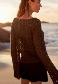 Next LIGHTWEIGHT TIE FRONT LONG SLEEVE  REGULAR FIT
 - Cardigan - chocolate brown