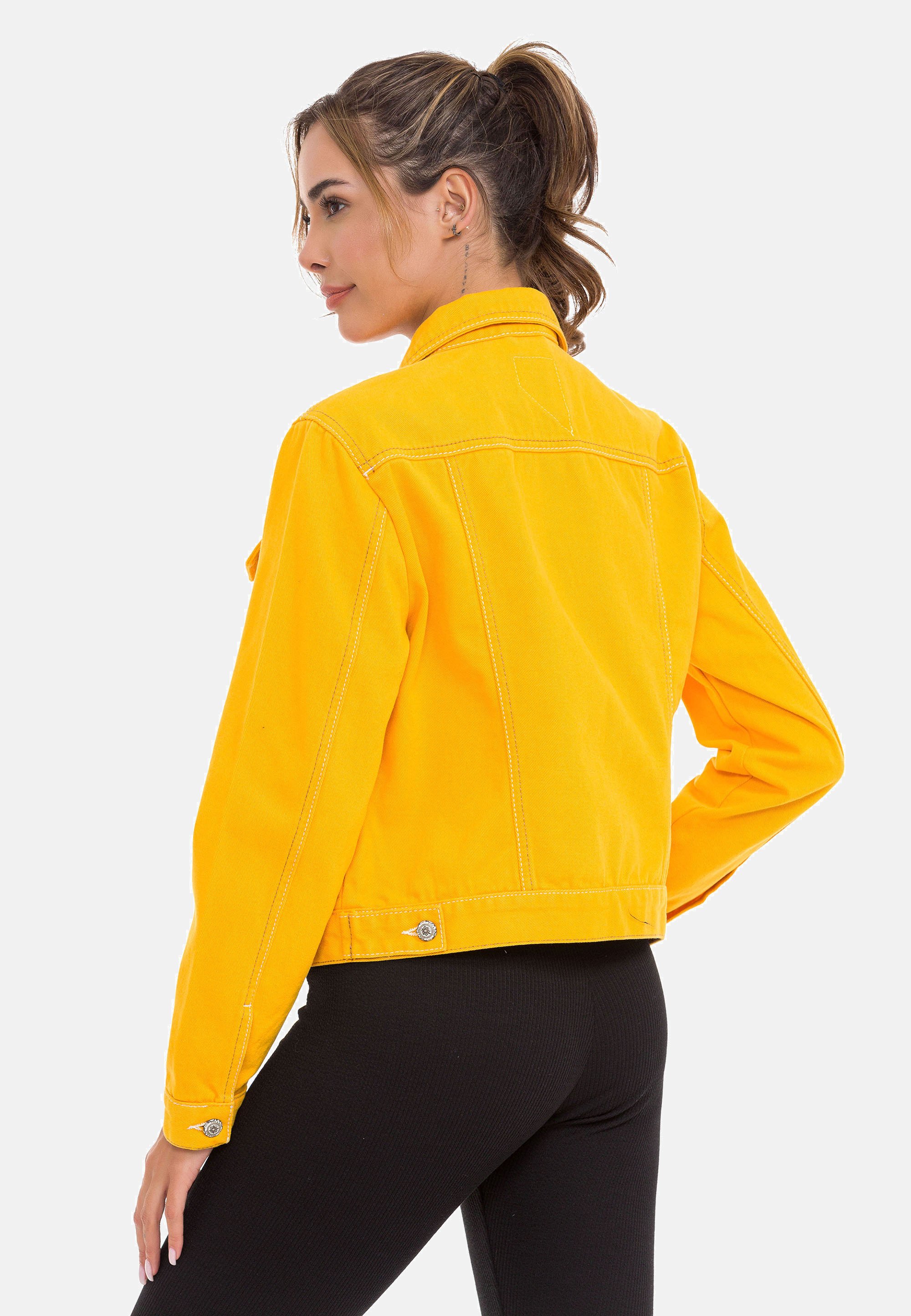 Veste En Jean Femme Oversize Cipo & Baxx - Coupe Décontractée, Poches Poitrine, Manches Longues