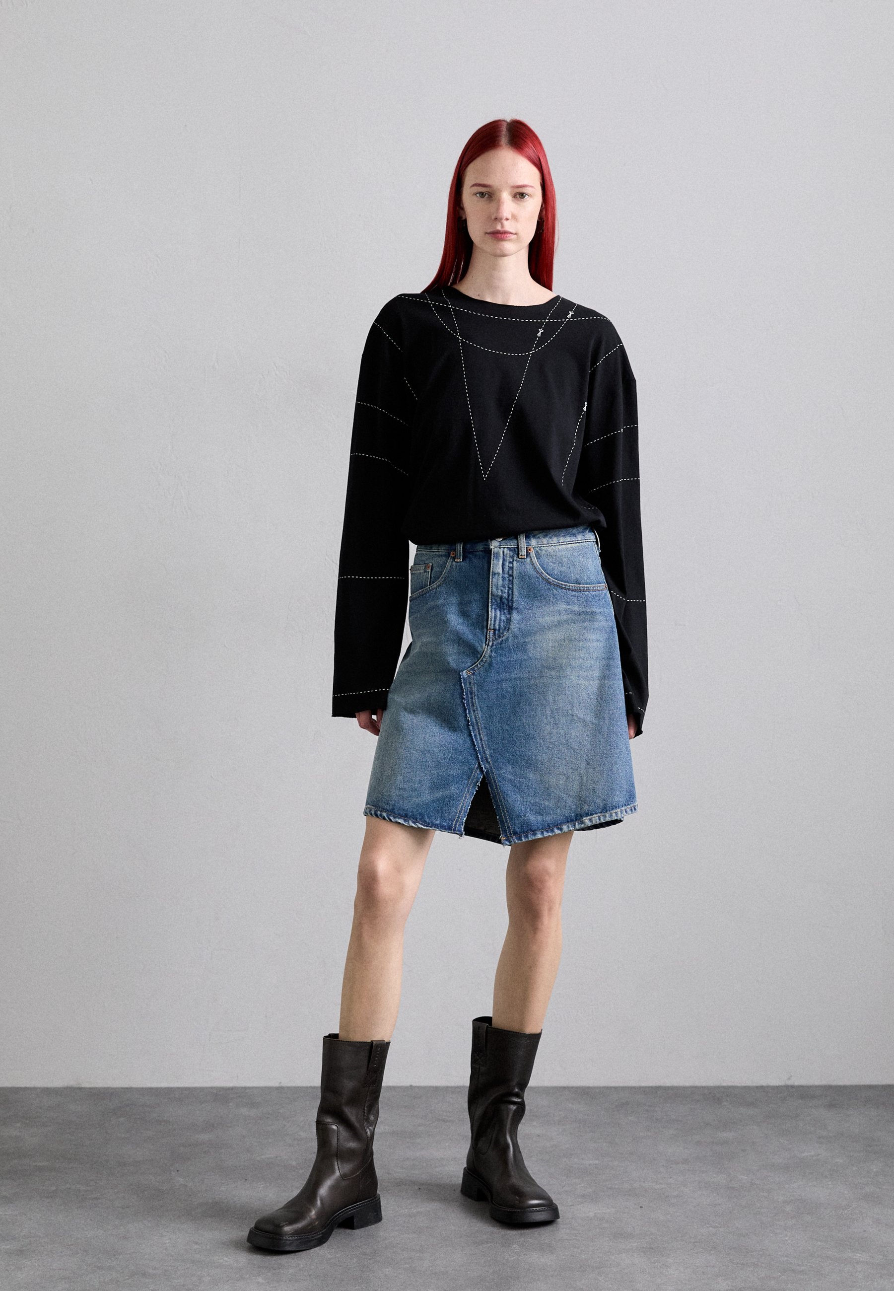 MM6 Maison Margiela SKIRT - Denim skirt - blue/blue denim