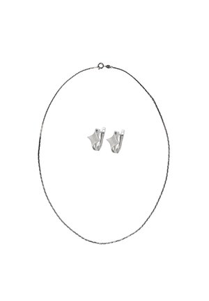 SET - Øreringe - silver-coloured