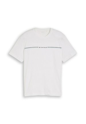 TOM TAILOR, T-SHIRT MIT LOGO-PRINT - T-shirt imprimé - white