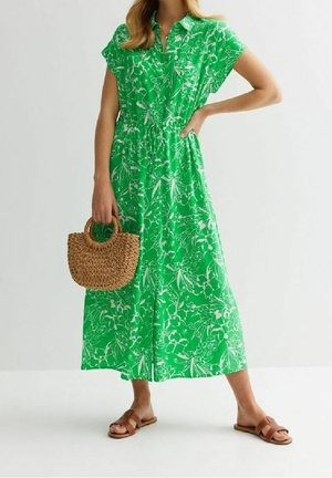 Shirt dress - mottled green