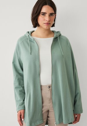 Sweater met rits - turquoise