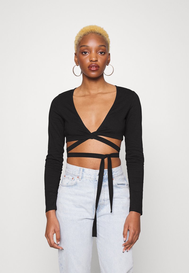 Even&Odd Petite Camisola de manga comprida - black