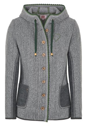 MIT HERZSTICKEREI - Vest - grey