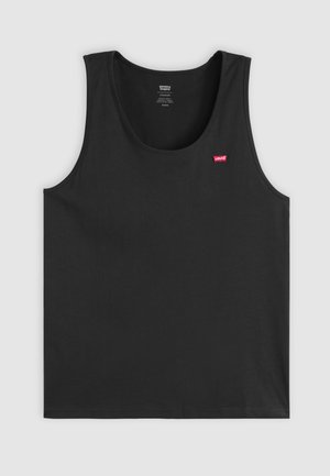 Must Levi's varrukateta pluus ümmarguse kaelusega ja väikese punase Levi's logoga vasakul rinnal.