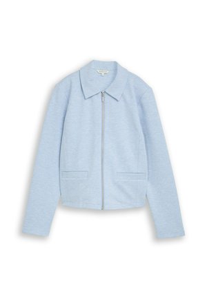 TOM TAILOR, TOM TAILOR BLAZER REGULAR FIT JACKE MIT REISSVERSCHLUSS - Lichte jas - kentucky blue melange