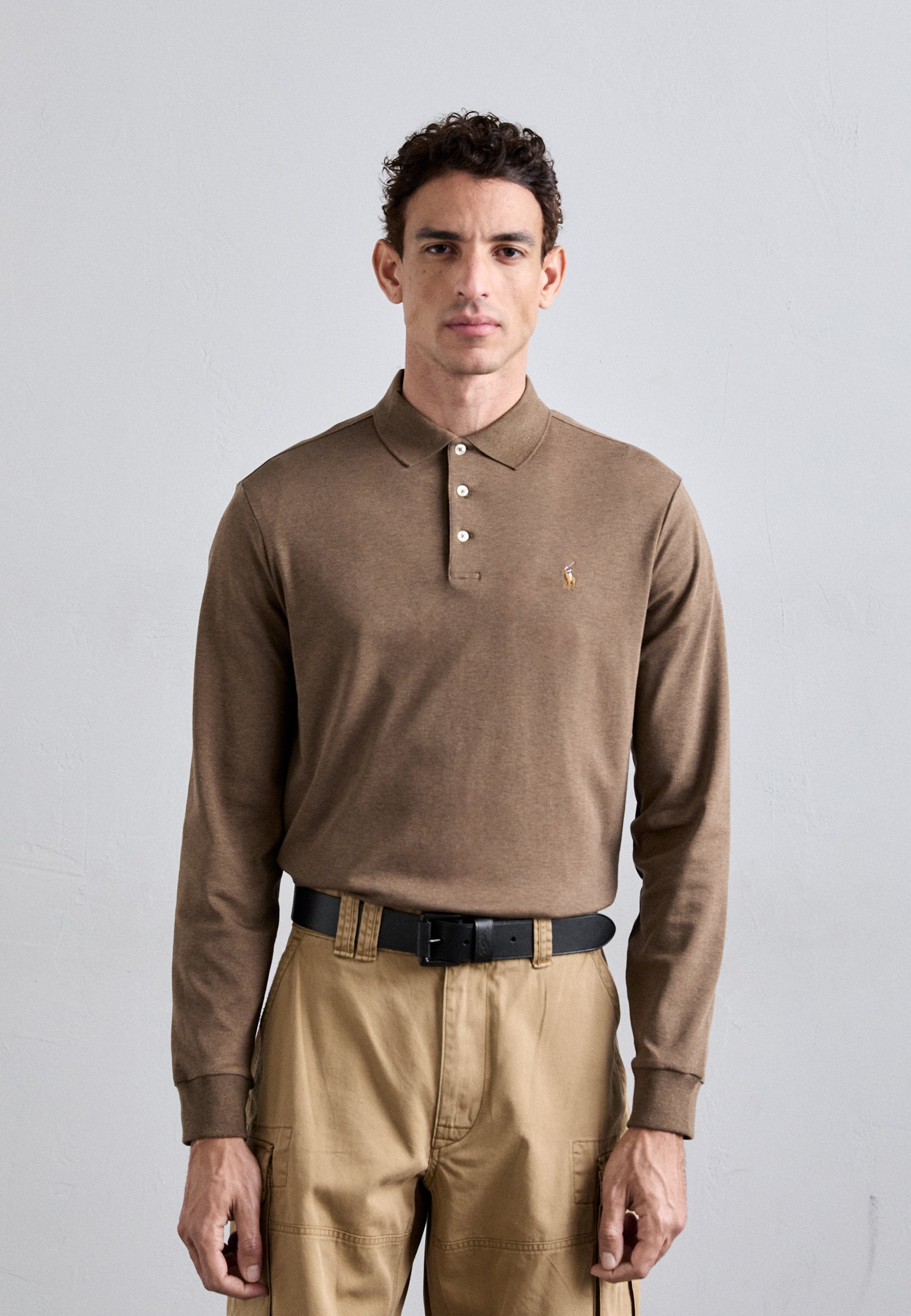 Polo Ralph Lauren LONG SLEEVE - Poloshirt - cedar heather
