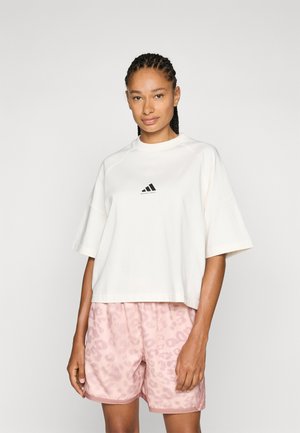 adidas Performance TEE - T-shirt con stampa - chalk white