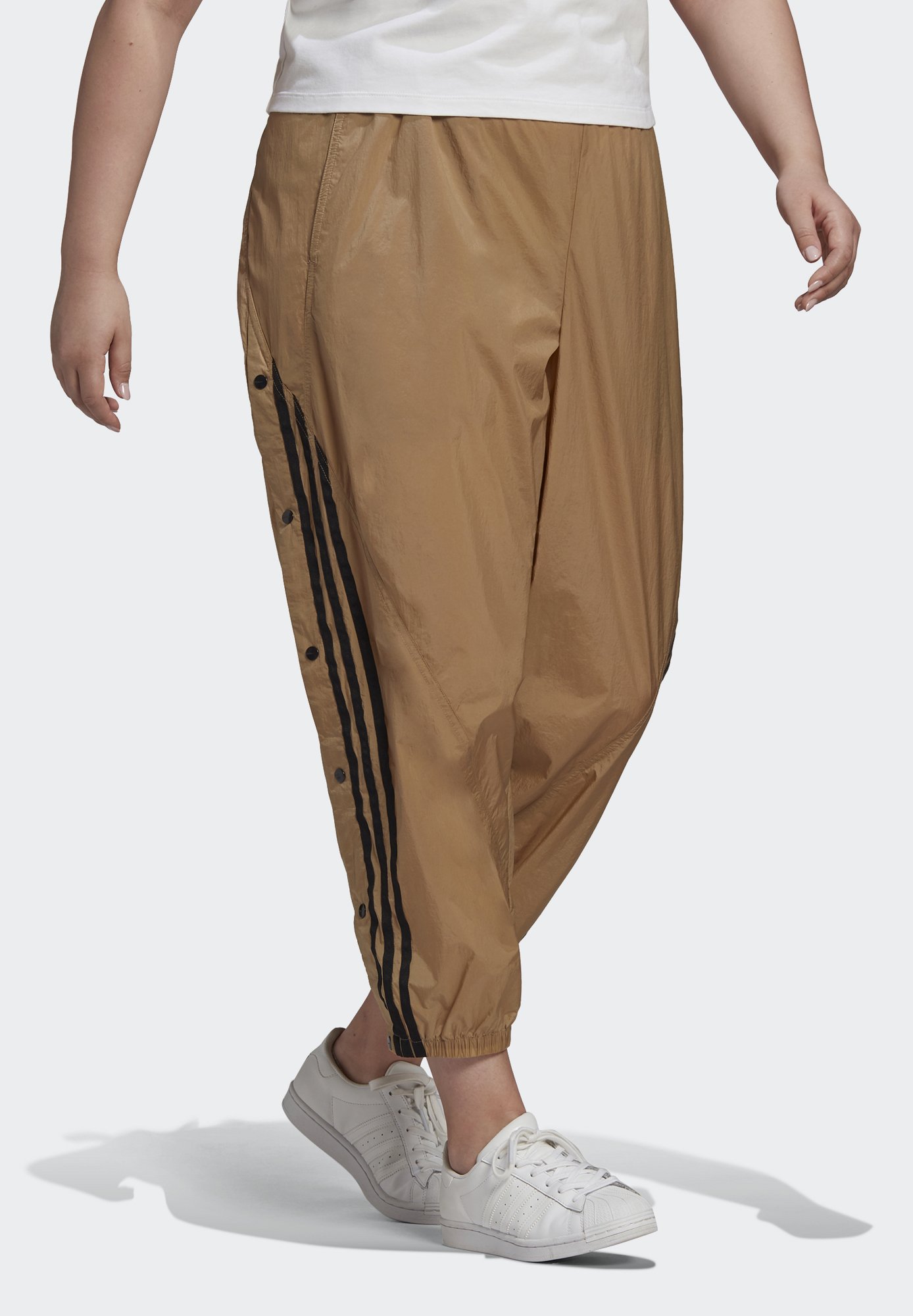 adidas Originals R.Y.V. TRACK TROUSERS (PLUS SIZE) - Pantaloni sportivi -  cardboard/marrone chiaro - Zalando