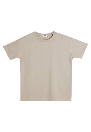 DETAIL SHORT SLEEVE CREW NECK  - T-shirts basic - beige
