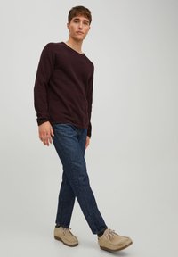 Jack & Jones JJEHILL CREW NECK  - Stickad tröja - port royale/black