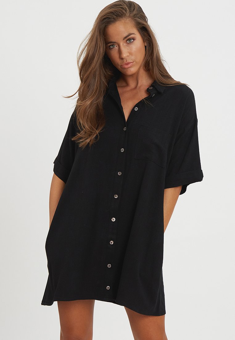 Fenne Shirt Dress Black 1