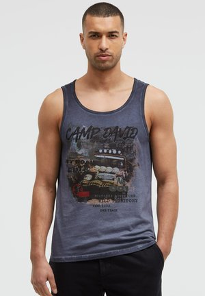 Camp David, CAMP DAVID MUSKELSHIRT OIL DYED MIT PHOTOPRINT - Top - blue grey