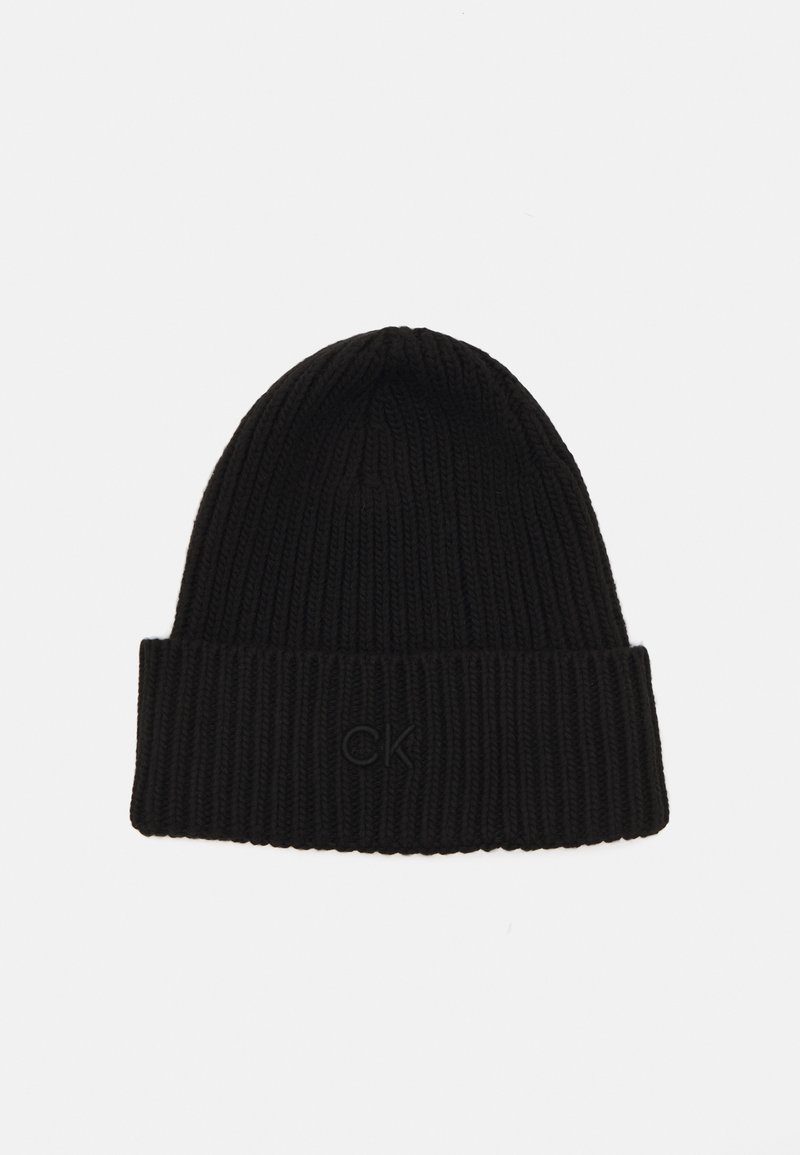 Calvin Klein EMBROIDERY BEANIE - Bonnet - black