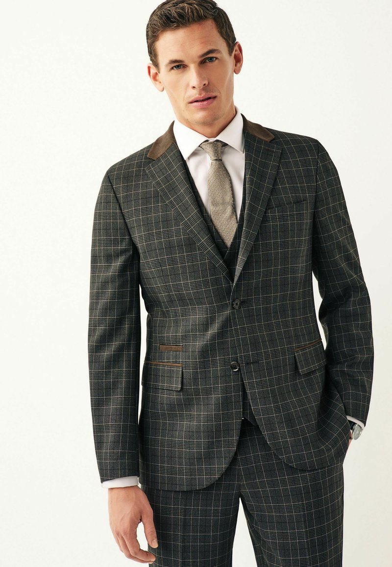Next TAILORED FIT TEXTURED - Sako - charcoal grey