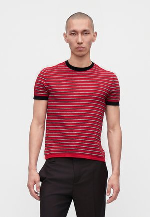 Versace GRECA STRIPES - T-shirts print - red
