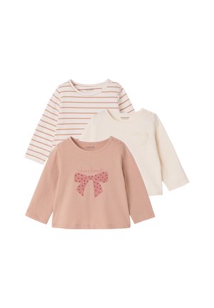 Vertbaudet, VERTBAUDET 3ER-PACK BABY LANGARMSHIRTS BASIC - Long sleeved top - pudrig rosa