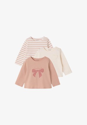 Vertbaudet, VERTBAUDET 3ER-PACK BABY LANGARMSHIRTS BASIC - Long sleeved top - pudrig rosa