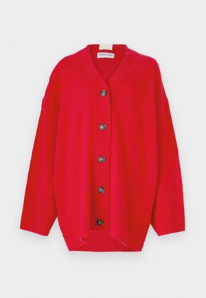 STAND STUDIO OVERSIZED CARDIGAN - Neuletakki - raspberry red