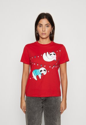 Pieces PCHANNIS CHRISTMAS - Tričko s potlačou - salsa