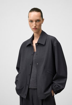 ADOLFO DOMINGUEZ OVERSHIRT WITH ADJUSTABLE HEM WOMAN OVERSHIRT WITH ADJUSTABLE HEM WOMAN - Lichte jas - grey melange