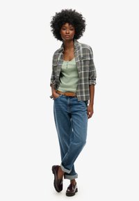 Superdry & Co ATHLETIC ESSENTIALS BUTTON   - Top - light jade green