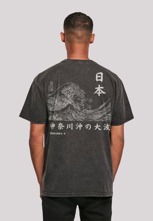 KANAGAWA WELLE - Print T-shirt - schwarz