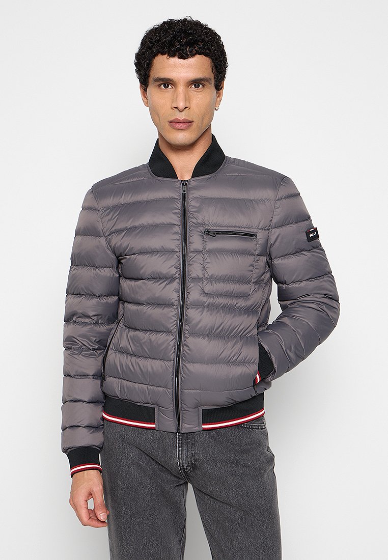 Bally Gewatteerde jas grijs