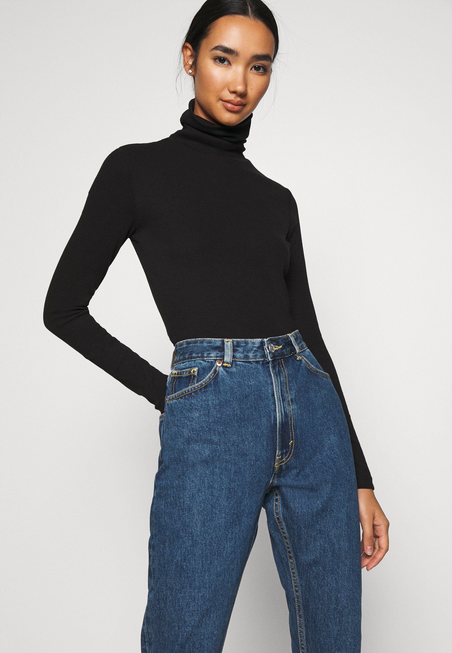 Monki KIMOMO LA LUNE - Tiesaus kirpimo džinsai - blue medium dusty/mėlynų  džinsų - Zalando.lt