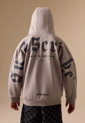 Next, REGULAR FIT - GRAPHIC ZIP THROUGH HOODIE  . - Sweatjacke - stone subscribe