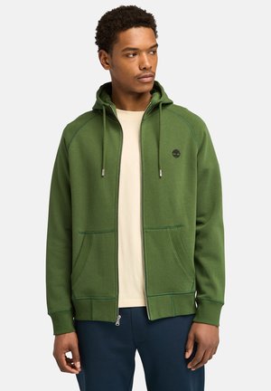 BRUSHED BACK FULL - Zip-up sweatshirt - black forest green