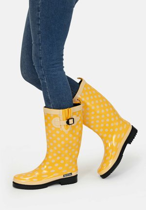 Wellies - gelb weiß