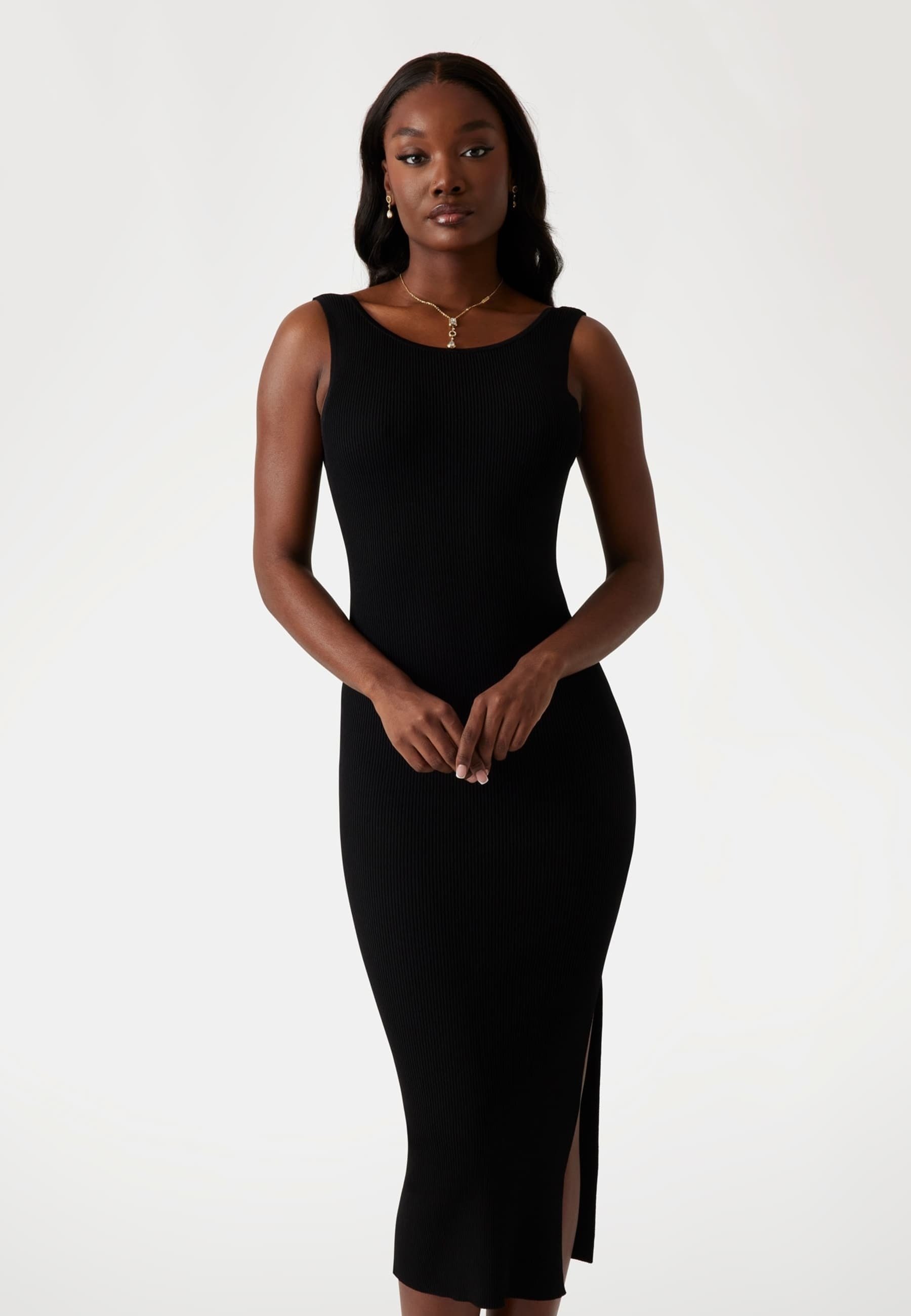 Bodycon Dress Robe Noir Avec Veste En Jean Guess BODYCON Robe