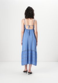 Hollister Co. BABYDOLL MAXI - Maxiklänning - dark blue/white