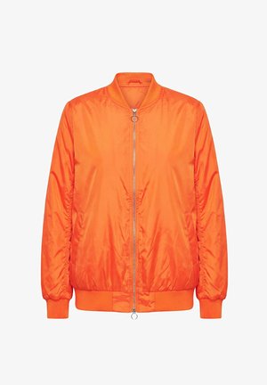 MIAMODA, BLOUSON, RELAXED FIT, RUCHED LONG SLEEVE, COLOUR-CONTRAST CUFFS - Bomberjakke - orange