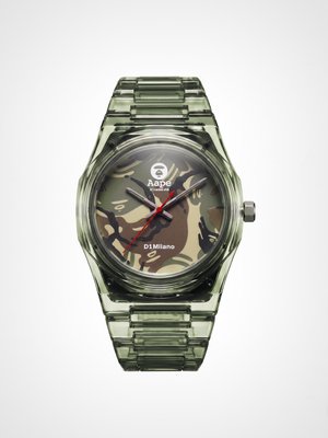 D1 Milano, D1 X AAPE: GREEN NYLON - LIMITED EDITION WATCH 39MM - Montre - green transparent