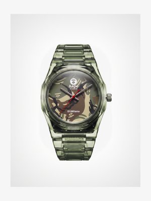 D1 Milano, D1 X AAPE: GREEN NYLON - LIMITED EDITION WATCH 39MM - Montre - green transparent